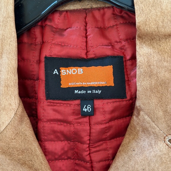 Vintage Italian Elegant Women's LONG Tan Suede Coat - Picture 3 of 16